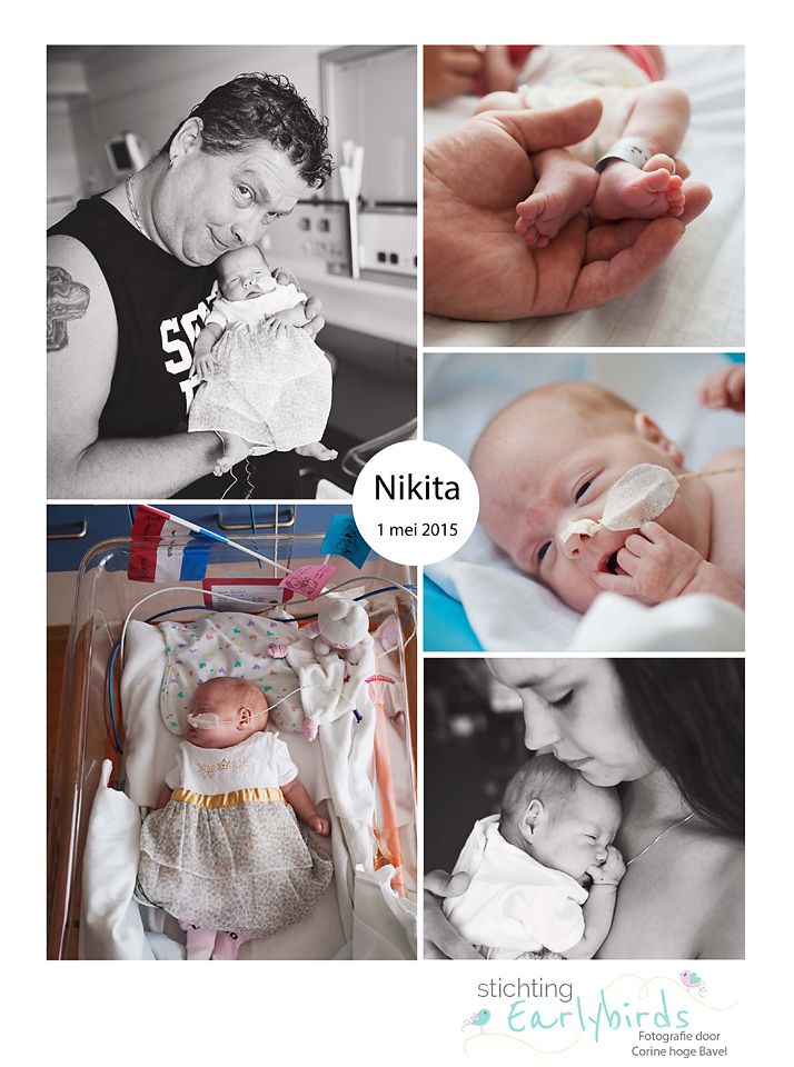 Nikita 28 weken prematuur geboren