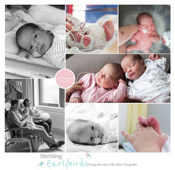 Rosalie en Charlotte prematuur 34 weken groeiachterstand tweeling spoedkeizersnede