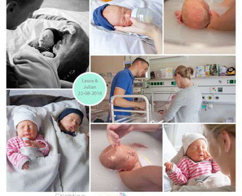 Laura & Julian prematurr geboren met 34 weken en 1 dag gebroken vliezen CPAP keizersnede couveuse sonde