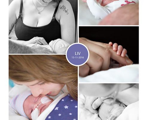 Liv prematuur geboren met 29 weken en 3 dagen, gebroken vliezen, sondevoeding, borstvoeding