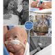 Pepijn prematuur geboren met 28 weken, WKZ, groeiecho, longrijping, CPAP, longontsteking, NICU