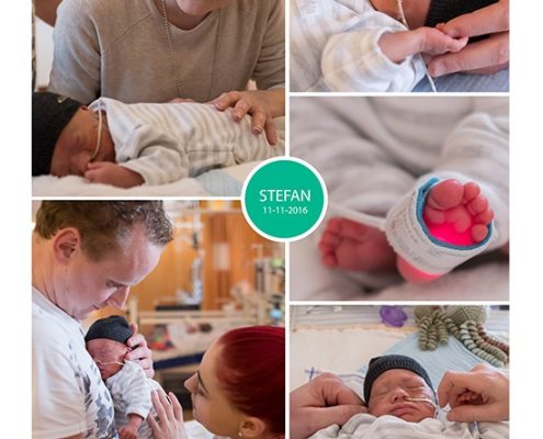 Stefan prematuur geboren met 27 weken en 1 dag, keizersnede, glucose