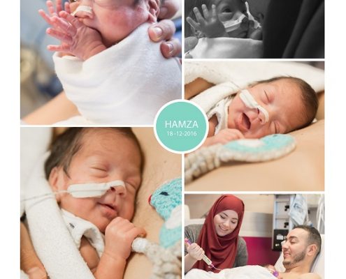 Hamza prematuur geboren met 26 weken en 5 dagen, LUMC, Sofia Kinderziekenhuis, CPAP, sondevoeding, antibiotica, blauwe lamp, Juliana Kinderziekenhuis, couveuse