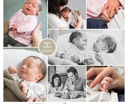 Kobe & Maud prematuur geboren met 33 weken en 5 dagen, tweeling