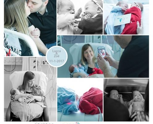 Lucca & Zoe prematuur geboren met 31 weken en 6 dagen, ontsluiting, gebroken vliezen, LUMC