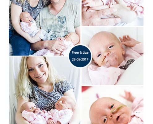 Fleur & Lize prematuur geboren met 33 weken, Reinier de Graaf ziekenhuis, tweeling, borstvoeding