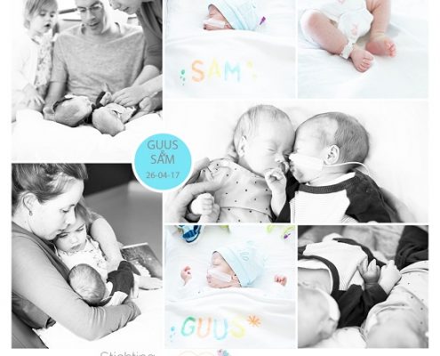 Guus & Sam prematuur geboren met 28 weken, LUMC, tweeling, borstvoeding, sonde