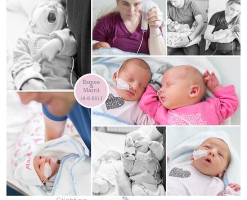 Esmee & Marrit prematuur geboren met 34 weken en 4 dagen, tweeling, Nijsmellinghe, flesvoeding, sondevoeding
