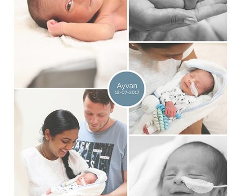 Ayvan prematuur geboren met 34 weken en 2 dagen, Westfries Gasthuis, gebroken vliezen, neonatologie, sondevoeding, couveuse