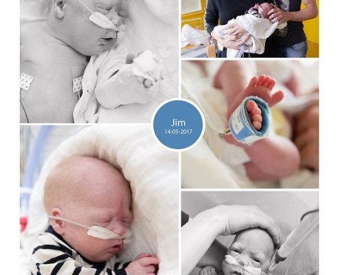 Jim prematuur geboren met 27 weken en 3 dagen, harde buiken, gebroken vliezen, Isala Zwolle, ontsteking