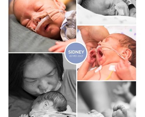 Sidney prematuur geboren met 28 weken, weeenremmer, WKZ, longrijping, NICU