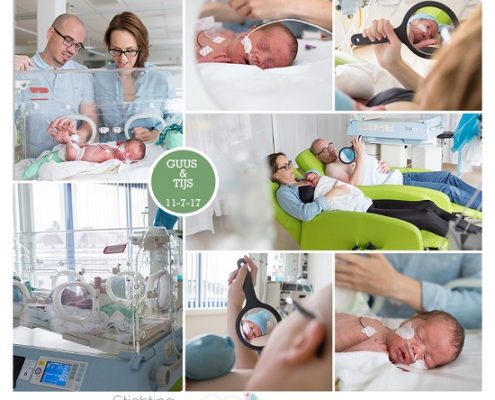 Guus & Tijs prematuur geboren met 31 weken, tweeling, gebroken vliezen, LUMC, couveuse, buidelen