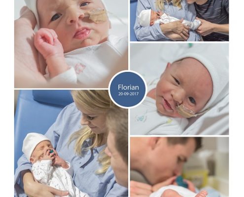 Florian prematuur geboren met 34 weken, sonde, flesvoeding