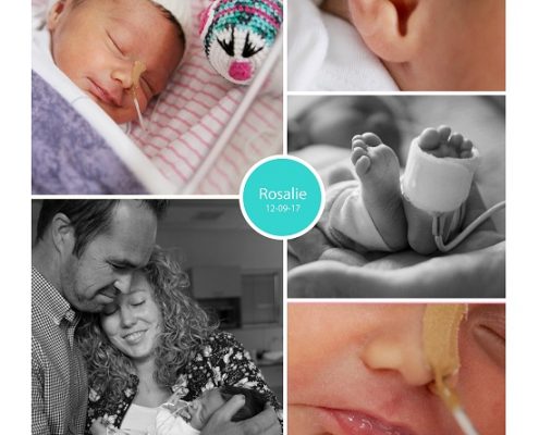 Rosalie prematuur geboren met 34 weken, Amphia, warmte bedje, buidelen