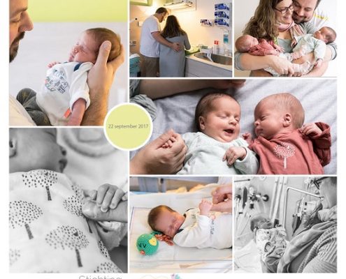 Knappe dames prematuur geboren met 34 weken en 6 dagen, tweeling, MMC Amersfoort, zwangerschapsvergiftiging, keizersnede, sonde