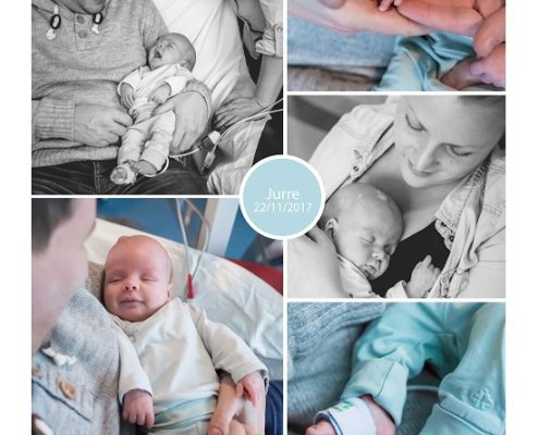 Jurre prematuur geboren met 32 weken en 2 dagen. Sophia Kinder Ziekenhuis, drain