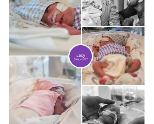Lecy prematuur geboren met 27 weken en 1 dag, Isala Klinieken Zwolle, Ronald McDonaldhuis, antibiotica, couveuse, buidelen