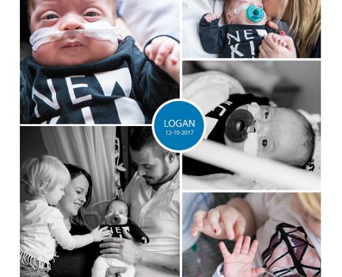 Logan prematuur geboren met 29 weken, NiCU, sonde, neonatologie