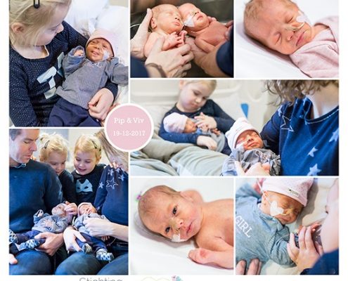 Pip en Viv prematuur geboren met 31 weken en 1 dag, tweeling, ETZ Elisabeth Tilburg, gebroken vliezen, weeenremmers, longrijping, MMC Veldhoven, CPAP, couveuse, sonde