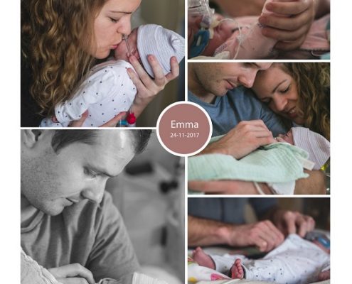 Emma prematuur geboren met 26 weken en 3 dagen, WKZ, gebroken vliezen, longrijping