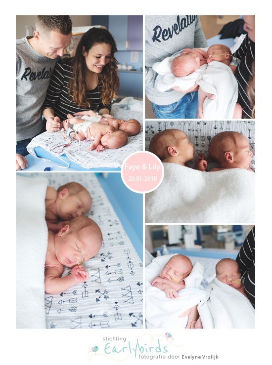 Faye & Lily prematuur geboren na 32 weken en 2 dagen, tweeling, TTS, LUMC, sondevoeding, Bronovo