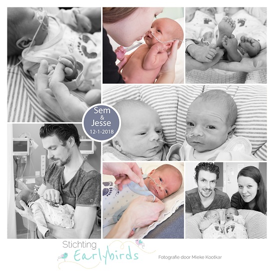 Jesse & Sem prematuur geboren met 33 weken en 4 dagen, Maas ziekenhuis, tweeling
