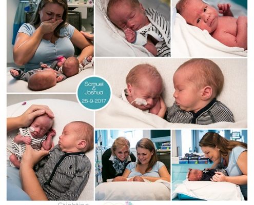 Joshua & Samuel prematuur geboren met 34 weken en 6 dagen, tweeling, vruchtwaterpunctie, VU Amsterdam, gebroken vliezen, neonatologie, keizersnede, OLVG West, sondevoeding