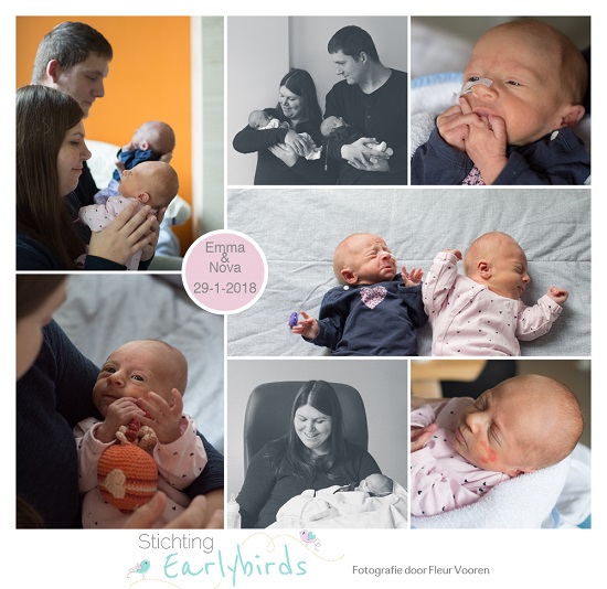 Nova & Emma prematuur geboren met 36 weken, tweeling, Meander Amersfoort, sonde, flesvoeding, zwangerschapsvergiftiging