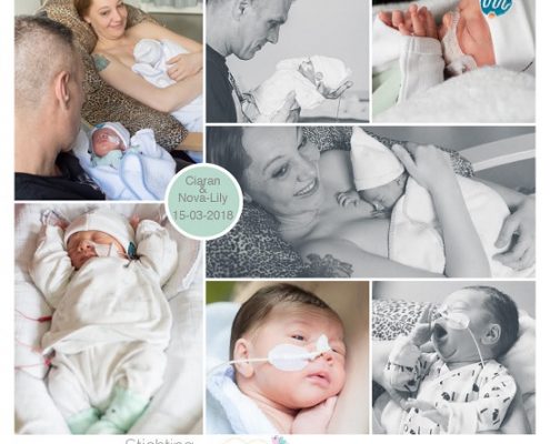 Ciaran & Nova-Lily prematuur geboren met 33 weken, tweeling