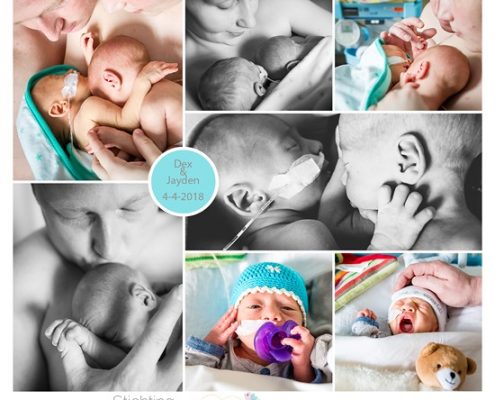 Dex & Jayden prematuur geboren met 35 weken en 2 dagen, tweeling, Laurentius ziekenhuis Roermond, UMC Maastricht, buidelen