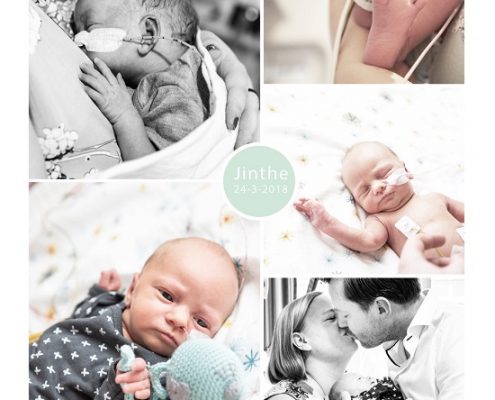 Jinthe prematuur geboren met 34 weken en 5 dagen, gebroken vliezen, ruggenprik, couveuse, neonatologie