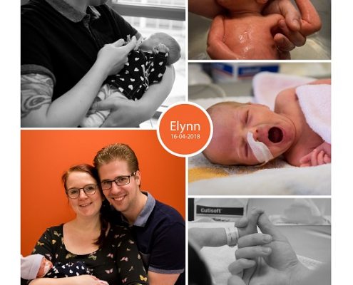 Elynn prematuur geboren met 32,5 week, CPAP, couveuse, sonde