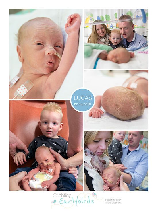 Lucas prematuur geboren met 31 weken, Beatrix ziekenhuis