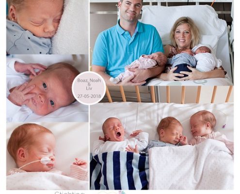 Boaz, Noah & Liv prematuur geboren met 33 weken, drieling, keizersnede, couveuse