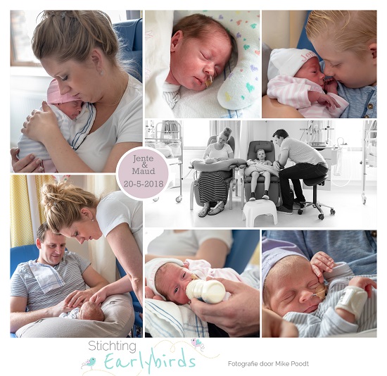 Jente & Maud prematuur geboren met 33 weken en 1 dag, tweeling, longrijping, Maasstad ziekenhuis, sondevoeding
