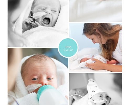 Jess prematuur geboren met 33 weken, Laurentius ziekenhuis, couveuse, flesvoeding, sonde, longrijping