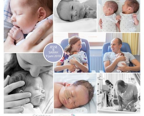 Jesse & Sarah prematuur geboren met 33 weken en 2 dagen, tweeling, longrijping, gebroken vliezen, weeenremmers, antibiotica, sonde, Maasstad ziekenhuis