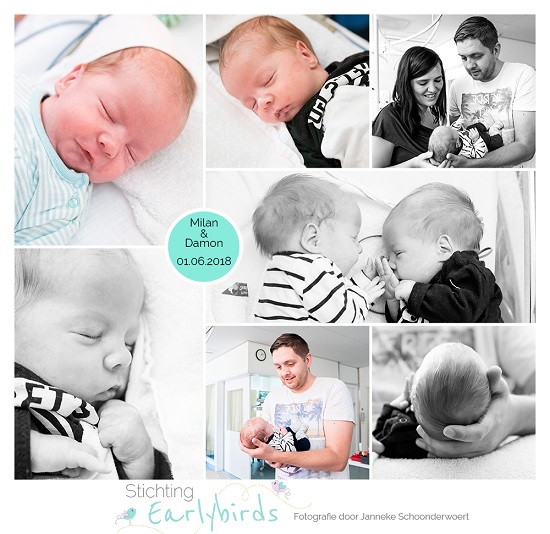 Milan & Damon prematuur geboren met 34 weken en 4 dagen, tweeling, Albert Schweitzer ziekenhuis, flesvoeding