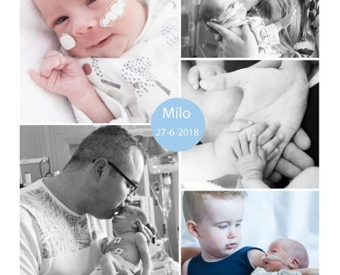 Milo prematuur geboren met 29 weken en 3 dag, MMC Veldhoven, Viecuri, longrijping, weeenremmers, spoedkeizersnede, sonde