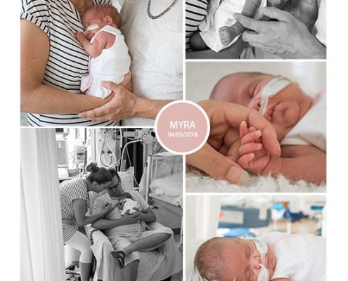 Myra prematuur geboren met 26 weken, Sophia Kinderziekenhuis, vroeggeboorte, sondevoeding