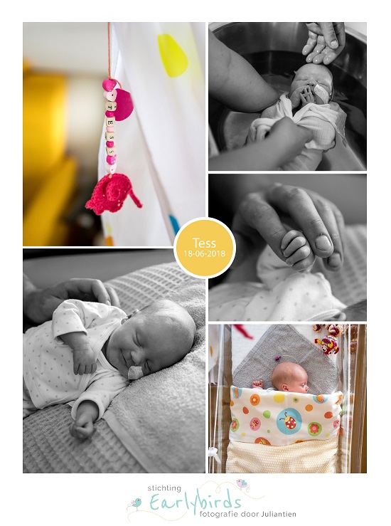 Tess prematuur geboren met 33 weken, gebroken vliezen, vroeggeboorte, sondevoeding