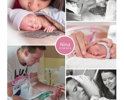 Nina prematuur geboren met 29 weken en 4 dagen, LUMC, groeiachterstand, spoedkeizersnede, sondevoeding