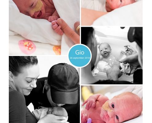 Gio prematuur geboren met 33 weken en 5 dagen, MKC Bergen op Zoom, zwangerschapsvergiftiging, couveuse, spoedkeizersnede, sonde