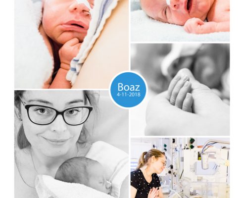 Boaz prematuur geboren met 34 weken, St. Anna ziekenhuis, sonde, spoedkeizersnede, zwangerschapsvergiftiging, flesvoeding
