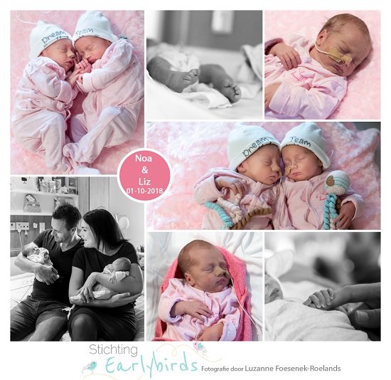 Noa & Liz prematuur geboren met 34 weken, tweeling, Bravis moeder en kind, gebroken vliezen, CTG, couveuse, sonde