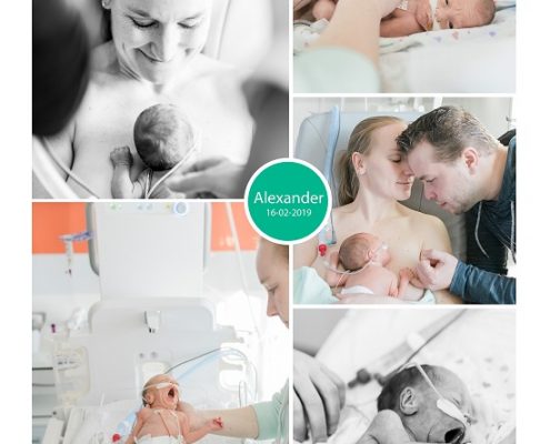 Alexander prematuur geboren met 28 weken, couveuse, buidelen, sonde