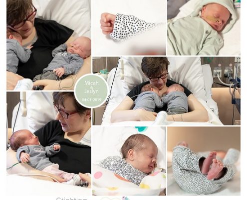 Micah & Jeslyn prematuur geboren met 32+ weken, Bravis Bergen op Zoom, tweeling, Erasmus, CTG, gebroken vliezen, weenremmers, NICU, couveuse