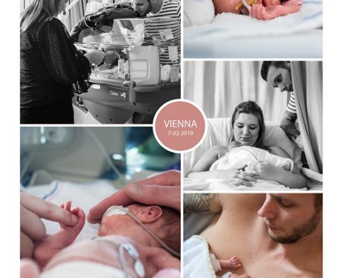 Vienna prematuur geboren met 30 weken en 2 dagen, AMphia, zwangerschapsvergiftiging, HELLP, spoedkeizersnede, buidelen, couveuse