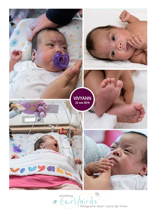 Vivyann prematuur geboren met 24 weken, vroeggeboorte, earlybird