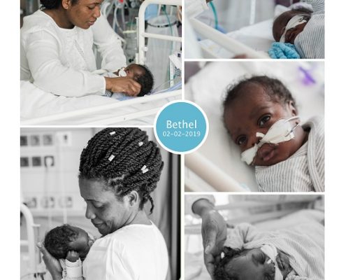 Bethel prematuur geboren met 27 weken, Juliana Kinder Ziekenhuis, sonde, keizersnede